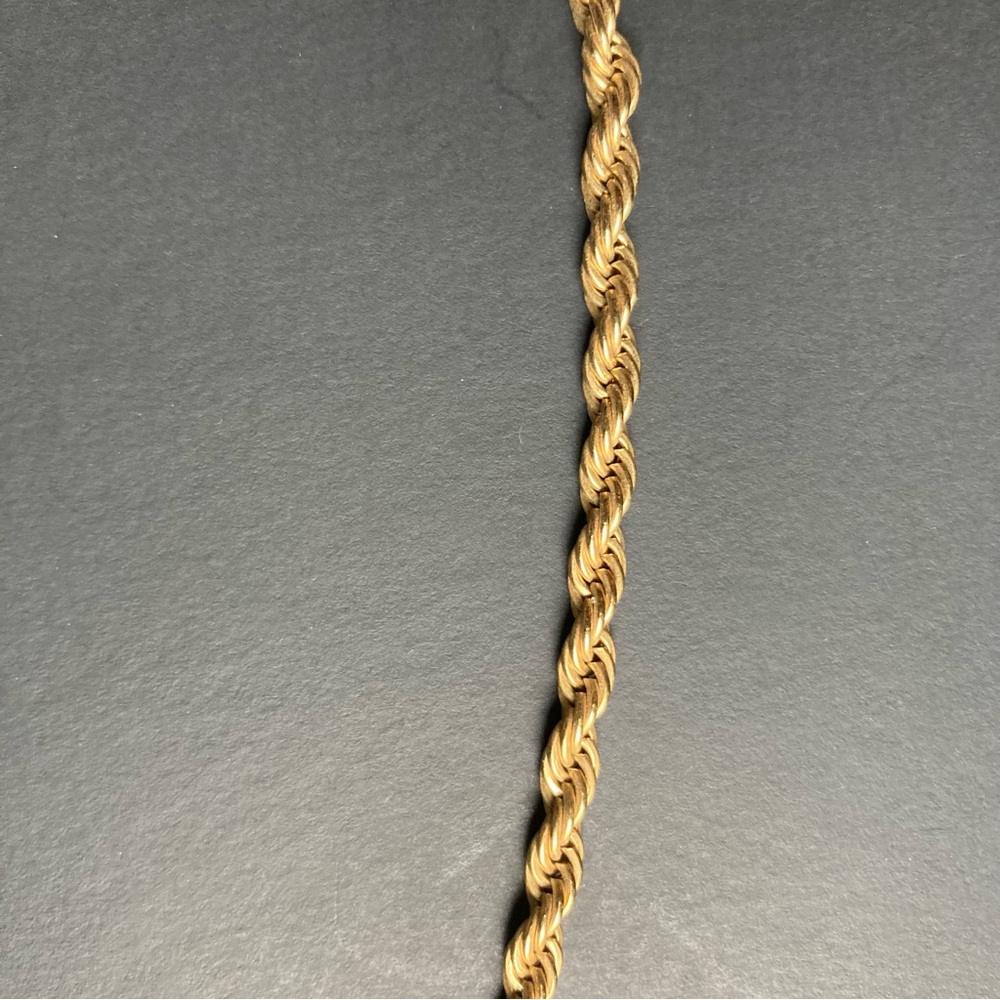 Thick Gold Rope Chain Necklace - Picture 2 of 4